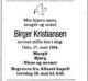 Dødsannonse Birger Kristiansen