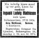 Dødsannonse Ingvald Ludvig Mathiesen