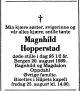 Dødsannonse Magnhild Hopperstad